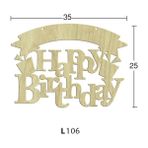 İstanbul Hobi Birthday Ahşap Kapı Süsü Happy Obje