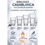 İstanbul Horeca Polikarbon Casablanca Bardak Kırılmaz Cam Görünümlü 400 ML Restoran Otel Tipi