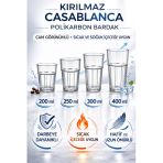 İstanbul Horeca Polikarbon Casablanca Bardak Kırılmaz Cam Görünümlü 6 Adet 200 Ml Restoran Otel Tipi