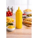 İstanbul Horeca Sosluk Sıkma Şişesi 500 ml Bpa Free Hardal Sos Şişesi Endüstriyel Kullanım - Sarı