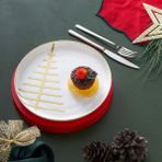 İstanbul Porselen Starlight Fine Bone New Year Yılbaşı Gold 21 cm Pasta Tabağı