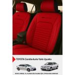 Istanbul Serisi Deri Oto Koltuk Kılıfı (Toyota Corolla-Auris-Yaris Uyumlu) - Kırmızı