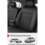 Istanbul Serisi Deri Oto Koltuk Kılıfı (Toyota Corolla-Auris-Yaris Uyumlu) - Siyah