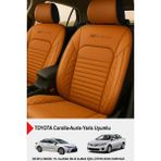 Istanbul Serisi Deri Oto Koltuk Kılıfı (Toyota Corolla-Auris-Yaris Uyumlu) - Taba