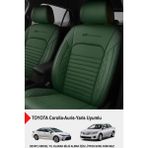 Istanbul Serisi Deri Oto Koltuk Kılıfı (Toyota Corolla-Auris-Yaris Uyumlu) - Yeşil