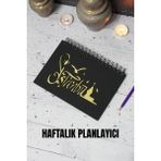 Istanbul Tasarım Siyah Ahşap Plan Defteri - Tarihsiz Ajanda - Haftalık Planlayıcı - A5