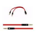 İstanbul Teknoloji Kulaklık Mikrofon Ayırıcı Splitter 2x3.5 mm Yüksek Kalite Stereo Kablo