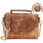 İstanbul Twingold Isminize Özel Küçük Boy Çanta - TWGR107 - 028-Kahverengi