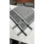 İSTANBULSTYLEMODA Pamuklu Kefiye Puşi , Poşu, Kefiye Beyaz Şal 120x120