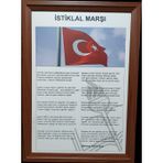 Istiklal Marşı Portresi Mdf Çerçeveli Portre Tablo Köşe 35X50CM