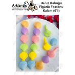 İstiridye Fosforlu Kalem Yumurtlayan 1 Paket 6 Renk Deniz Kabuğu Figürlü İşaret Kalemi Mini 6 Lı Fosforlu Kalem