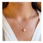 İstiridye İnci Rose Gold Kaplama Gümüş Kolye