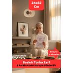 İstisna 6 Adet Ramazan Temalı Özel Baskılı 24X32 cm Torba Zarf 3 Farklı Model - Çok Renkli