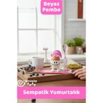 İstisna Afacan Sevimli Yumurtalık Çocuk Beslenme Eğitimine Destek Sempatik Çocuk Yumurtalığı - Beyaz - Pembe