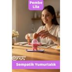 İstisna Afacan Sevimli Yumurtalık Çocuk Beslenme Eğitimine Destek Sempatik Çocuk Yumurtalığı - Pembe - Lila
