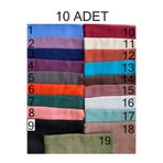 ISTKA SCARF Flamlı Yazma Eşarp 10'lu Paket Hediyelik Dağıtmalık Pamuklu Yazma Eşarp 100x100cm