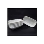 İstoç Türk 12 Adet Beyaz Melamin Kayık Tabak 13x8cm Miniboy Kahvaltı Tabağı Günübirlik Hesaplı Meze Çerez Soslu