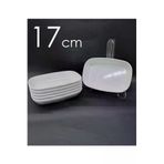 İstoç Türk 12 Adet Beyaz Melamin Kayık Tabak 17x12cm Ortaboy Salata Tabağı Günübirlik Hesaplı Oval Kare Servis