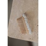İstoria Bridal İncili Gold Tarak Toka, Nişan-Nikah Saç Aksesuarı (8cm)