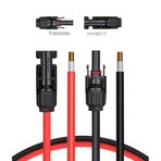 iSunergy Dişi ve Erkek Konnektörlü 10 Feet Solar Uzatma Kablosu 10 AWG (6 mm²) Güneş Paneli Uzatma Kablosu Tel Adaptör Kiti Aracı (10FT Kırmızı + 10FT Siyah)
