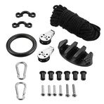 ISURE MARINE Kayık kano çapa el arabası kiti, gözler, Wellnuts vidalar, kayık aksesuarları, zig zag kelepçe, teçhizat, halka kasnaklar, kendin yap tekne 30 fit halat