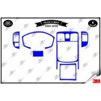 Isuzu D Max 2005-2006 Torpido Konsol Trim Göğüs Maun Kaplama Set 6 Parça Mavi