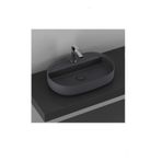 Isvea 10NF65060 Infinity 60 cm Antrasit Extra Batarya Delikli Tezgah Üstü Lavabo