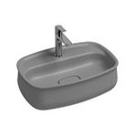 İsvea Isvea Fluido Tezgah Üzeri Çanak Lavabo 60cm Bas-aç Set Stone Grey Gri