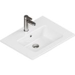 Isvea Sistema T-Flat Slim Ince Formlu Lavabo 61 x 46,5 cm Beyaz