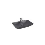 İsvea Sistema Y Clear Tezgah Üzeri Lavabo 65 Cm Antrasit Extra Dekorsuz Delikli 10sy50065