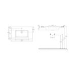 ISVEA SİSTEMAT FLAT LAVABO 81 CM 10SL51081