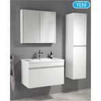 Isvea Trio+ 80CM Tek Çekmeceli Banyo Dolabı-Beyaz - Boy Dolapsız