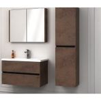 Isvea Trio+ Banyo Dolabı- Çift Çekmeceli - 100 cm - Kahverengi
