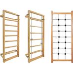 İsveç Tırmanma Duvarı - Jimnastik Egzersiz Merdiveni 3 'lü Set 80 x 190 CM Ahşap