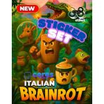 Italian Brainrot Temalı 88 Parça Sticker Seti - Italyan Brainrot Karakter Etiketleri Defter Laptop Telefon Için - 1 - Çok Renkli
