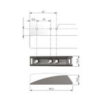 Italiana Ferramenta 57015040EE K-Push Tech 20 mm Antrasit Adaptör Tabanı