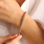 Italy 14k Dorika Altın Bileklik Tricolor 7 Mm