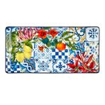 Italy Garden Dekoratif Porselen Servis Tabağı, Çiçek Desenli, 26,5x13cm