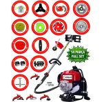 İtaly L-1400 Gtx Motor 14 Parça Full Set Sırt Tipi Benzinli Çalı Çim Biçme Tırpanı Güçlü Yüksek Performans