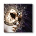İtalya Venedik Maske Tablosu 100 x 100