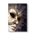 İtalya Venedik Maske Tablosu 100 x 140