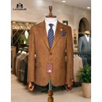 Italyan Kesim Özel Tasarım Erkek Blazer Süet Ceket Tarçın - 50