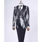 İtalyan kesim slim fit ceket yelek pantolon damatlık set siyah T12523 - 56