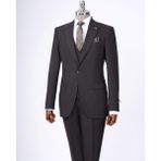 Italyan Stil Ceket Yelek Pantolon Takım Elbise Kahverengi T12826 - 46