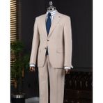 İtalyan stil slim fit ceket pantolon takım elbise bej T14010 - 54