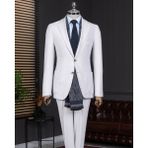 Italyan Stil Slim Fit Ceket Pantolon Takım Elbise Ekru T14176 - 58