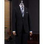 İtalyan stil slim fit ceket pantolon takım elbise siyah T14008 - 46