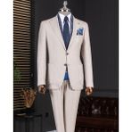 Italyan Stil Slim Fit Ceket Pantolon Takım Elbise Vizon T14174 - 50
