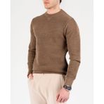 Italyan Stil Slim Fit Erkek Bisiklet Yaka Triko Kazak Kahverengi T13136