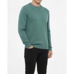 Italyan Stil Slim Fit Erkek Bisiklet Yaka Triko Kazak Yeşil T13128 - XL